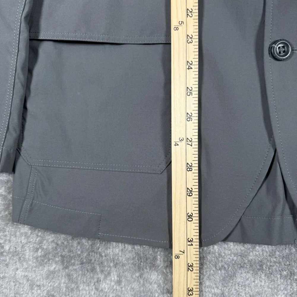 Eddie Bauer‎ Blazer Men's 46 Gray Nylon Spandex Performance Stretch 3 Button
